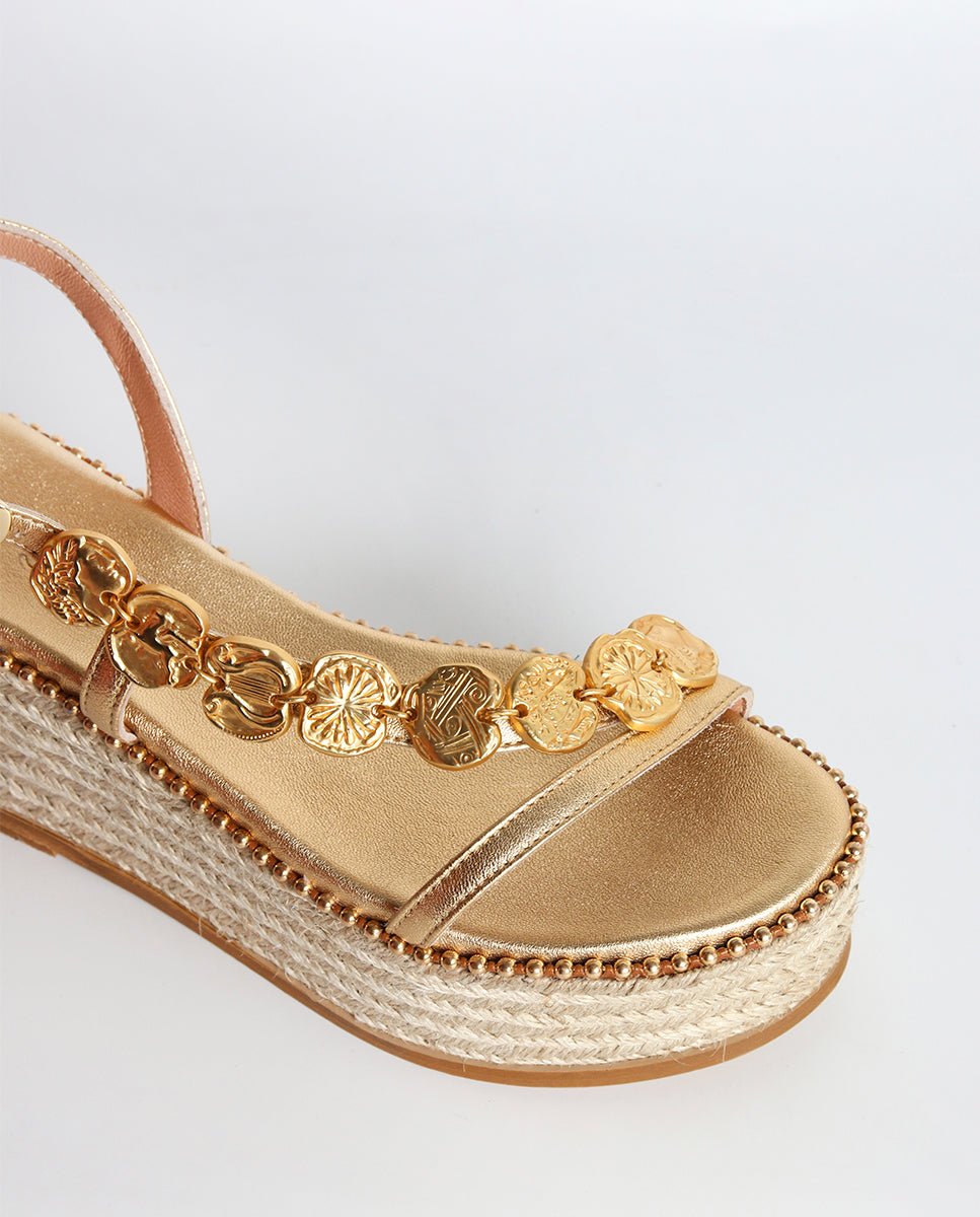 Sandalias Enea Cuña Gold 7 - cuchy.es