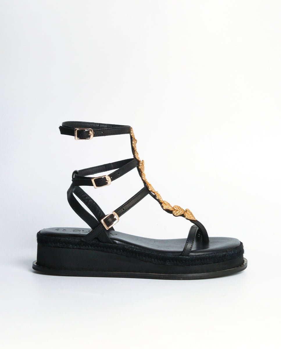 Sandalias Eos Cuña Black 4 - cuchy.es