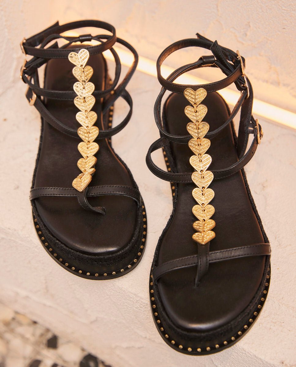 Sandalias Eos Cuña Black 4 - cuchy.es