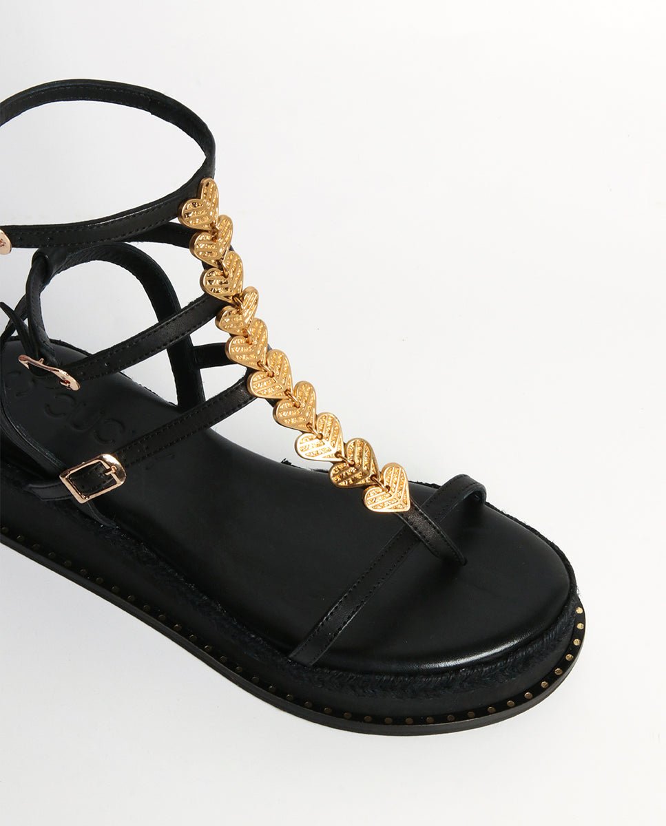 Sandalias Eos Cuña Black 4 - cuchy.es