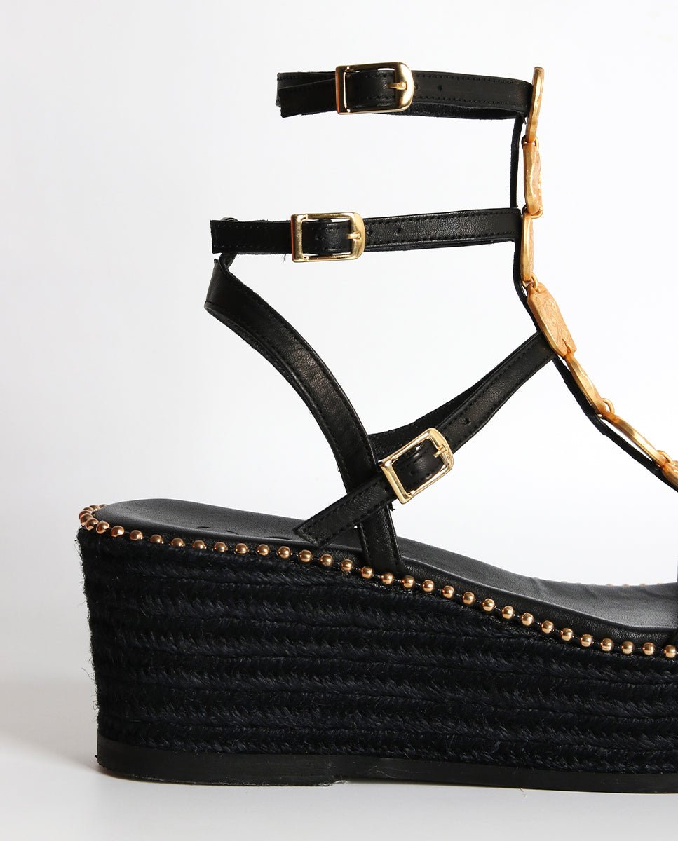 Sandalias Nysa Cuña Black 7 - cuchy.es
