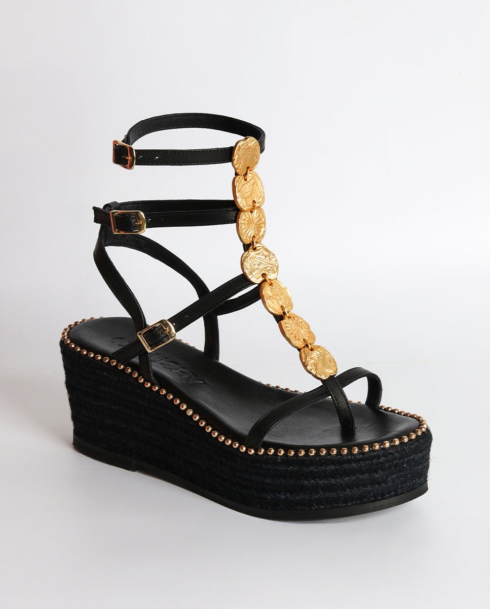 Sandalias Nysa Cuña Black 7 - cuchy.es