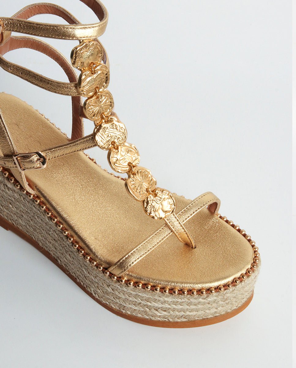 Sandalias Nysa Cuña Gold 7 - cuchy.es