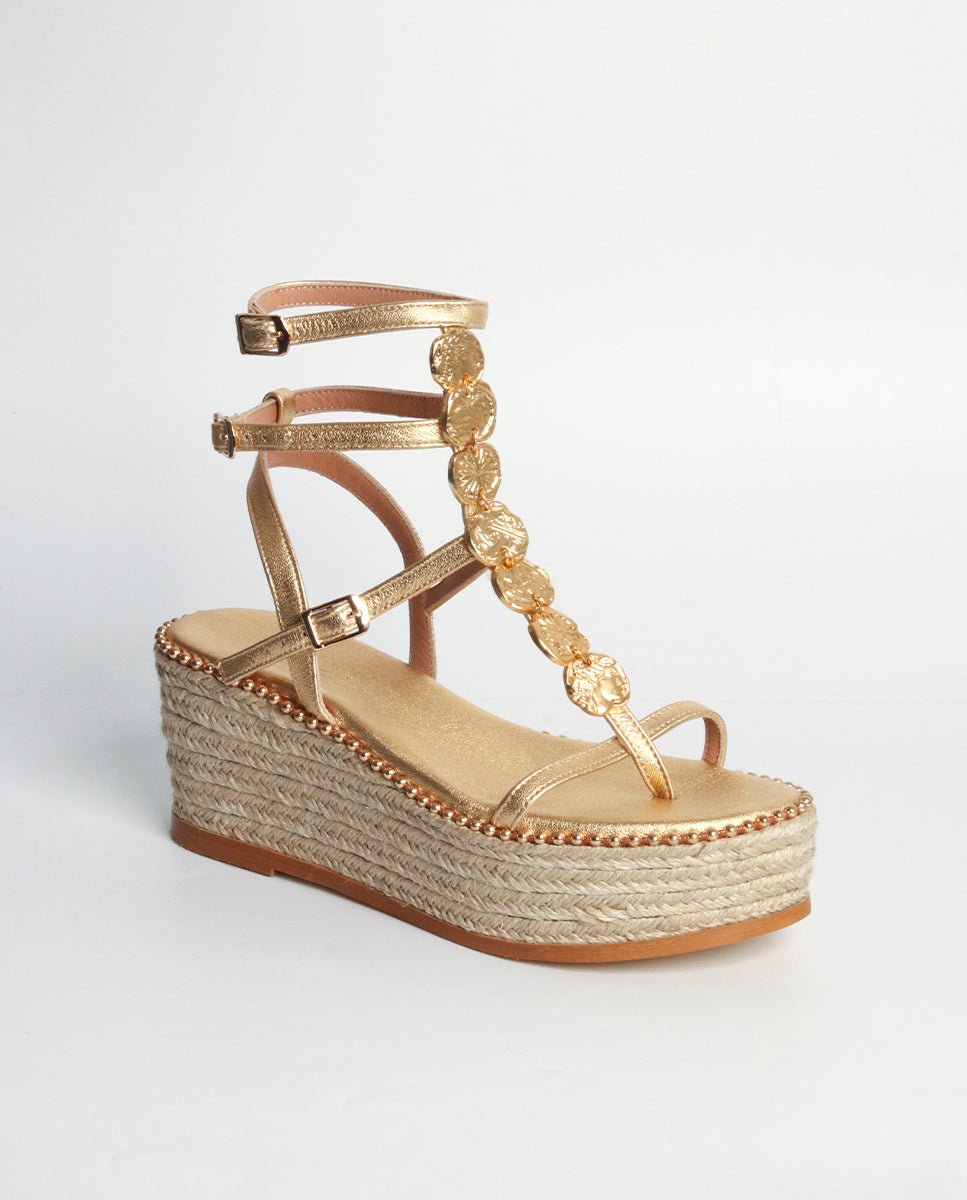 Sandalias Nysa Cuña Gold 7 - cuchy.es