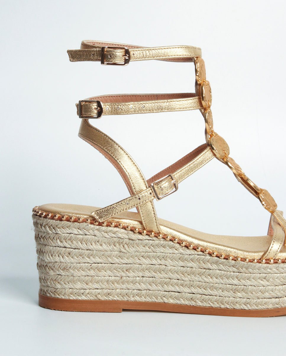 Sandalias Nysa Cuña Gold 7 - cuchy.es