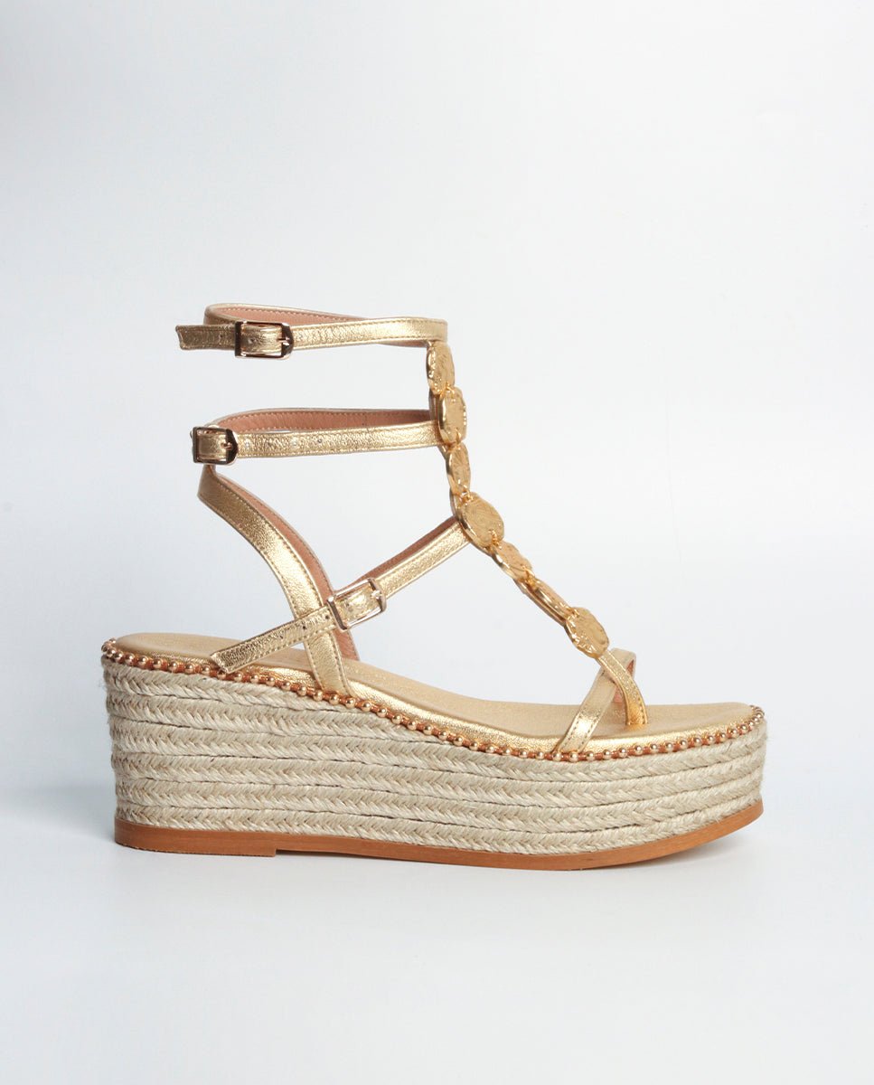 Sandalias Nysa Cuña Gold 7 - cuchy.es