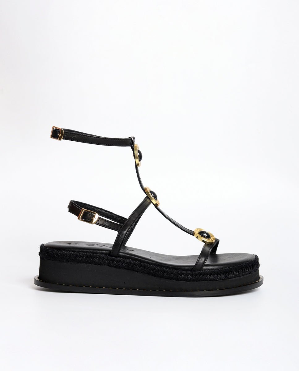 Sandalias Penélope Cuña Black 4 - cuchy.es