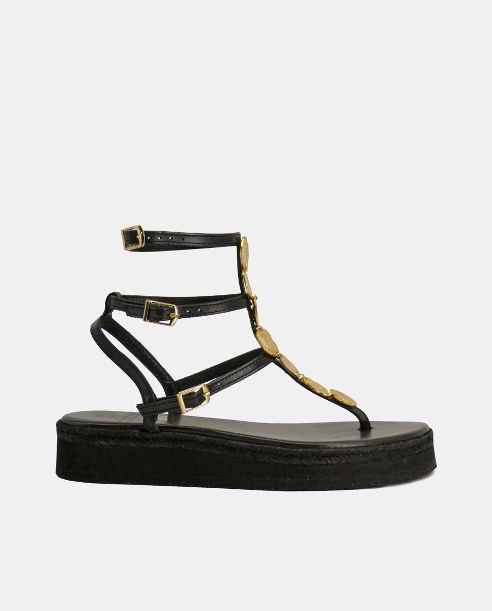 Sandalias Plaka Plataforma Black - cuchy.es