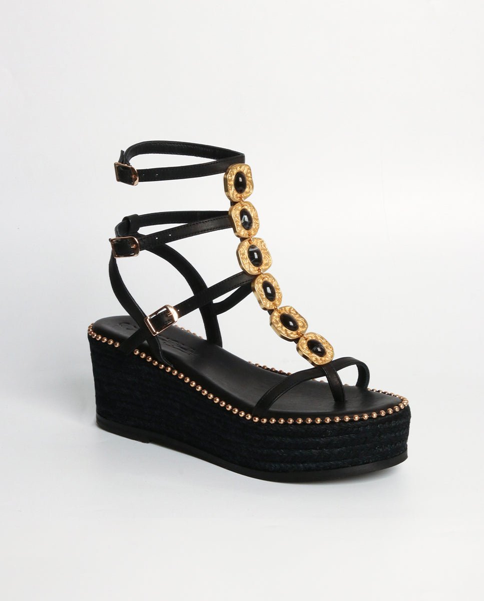Sandalias Tessa Cuña Black 7 - cuchy.es