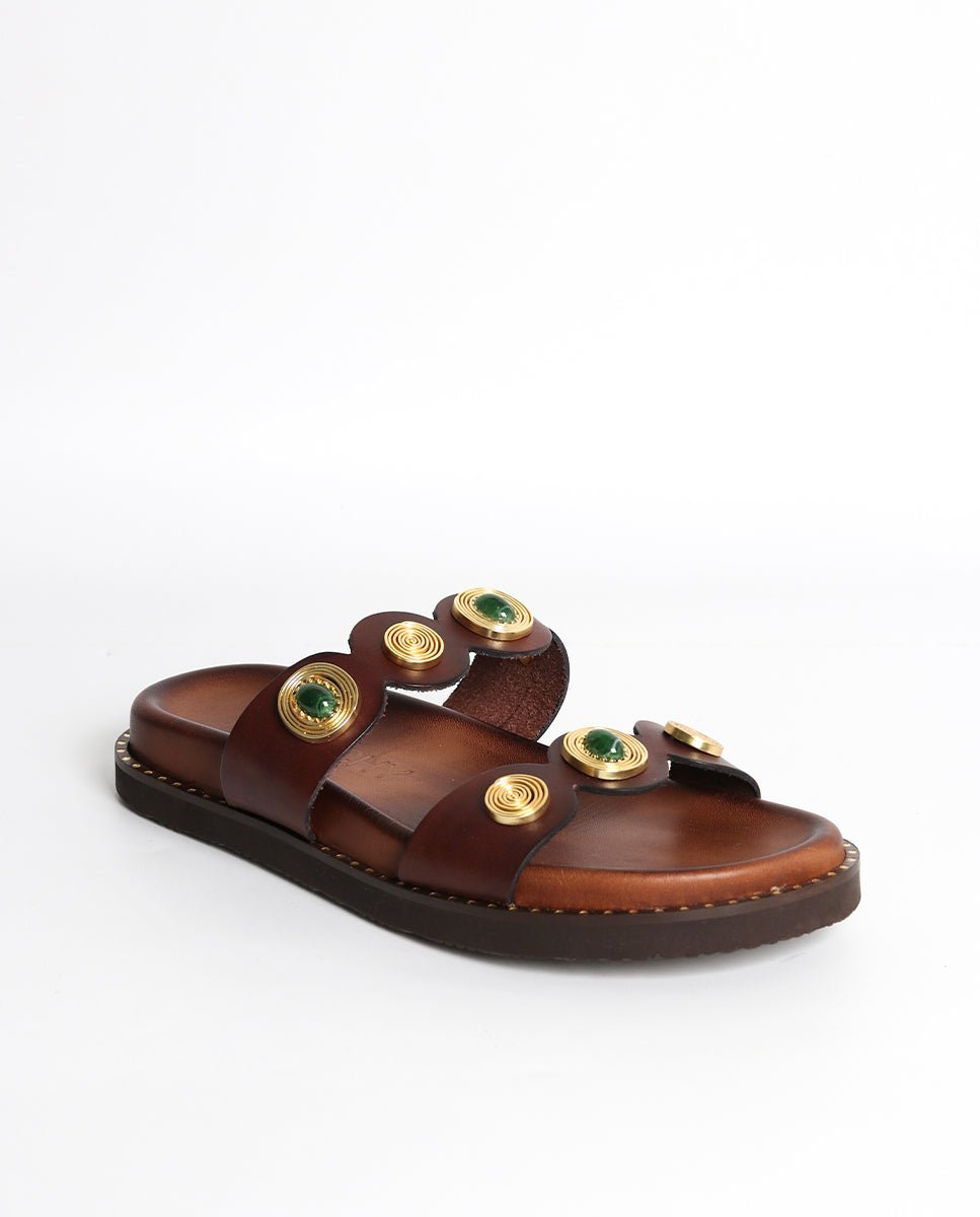 Sandalias Vega Plataforma BIO Choco - cuchy.es