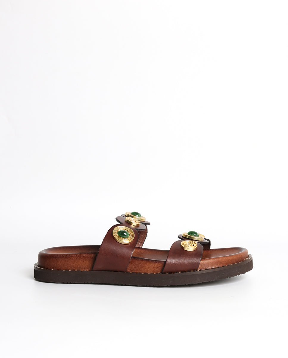 Sandalias Vega Plataforma BIO Choco - cuchy.es