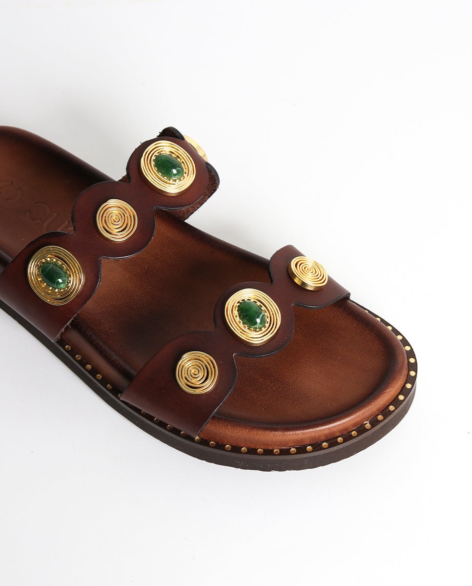 Sandalias Vega Plataforma BIO Choco - cuchy.es