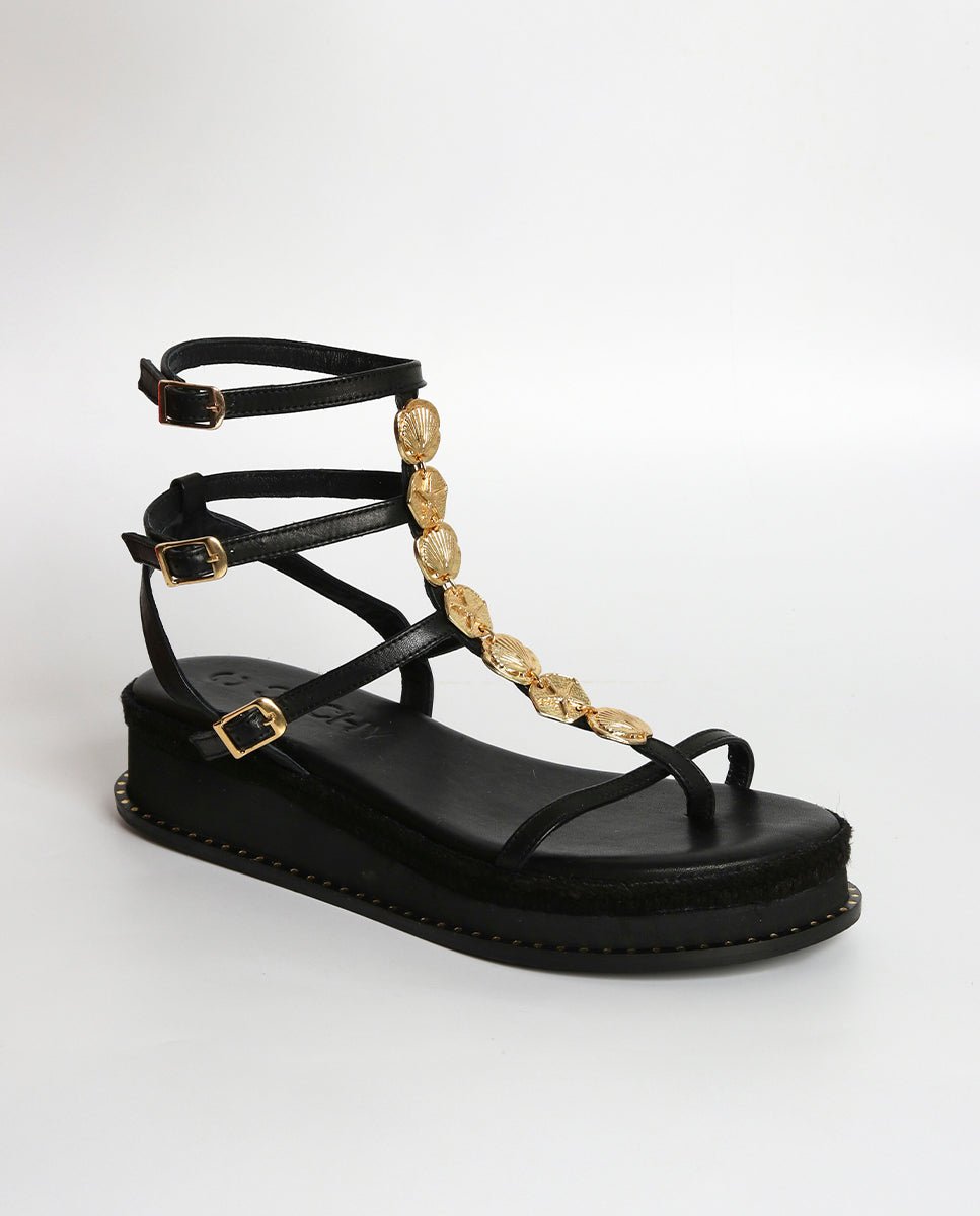 Sandalias Vesta Cuña Black 4 - cuchy.es