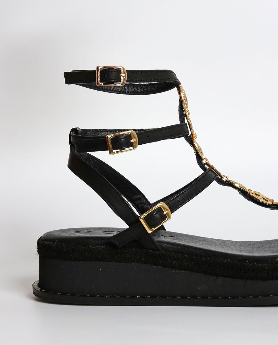 Sandalias Vesta Cuña Black 4 - cuchy.es