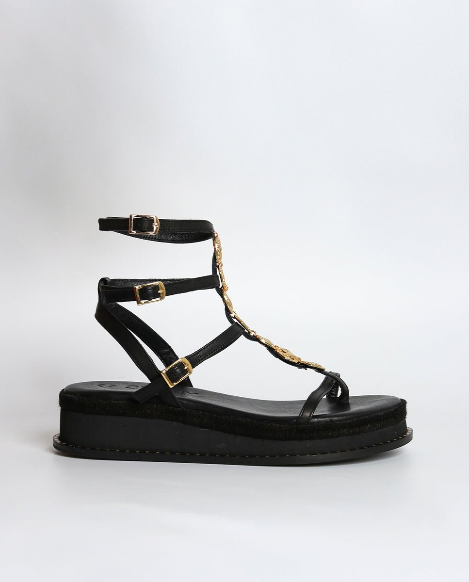 Sandalias Vesta Cuña Black 4 - cuchy.es