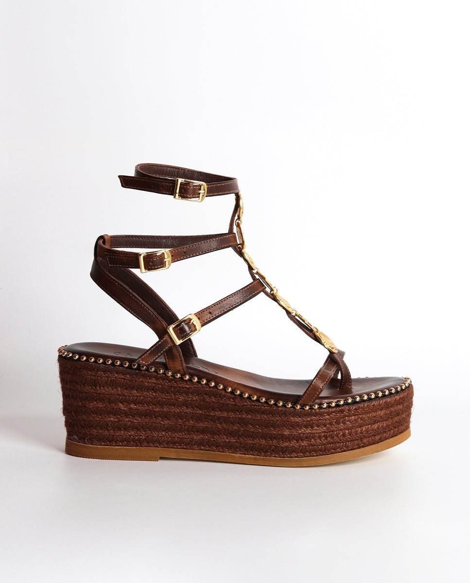 Sandalias Vesta Cuña Choco 7 - cuchy.es