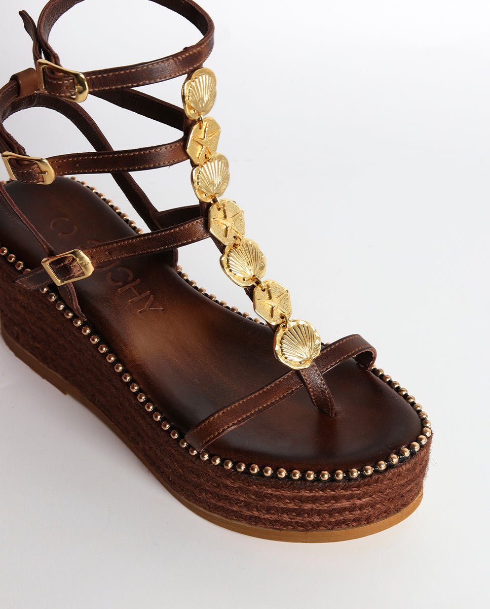 Sandalias Vesta Cuña Choco 7 - cuchy.es
