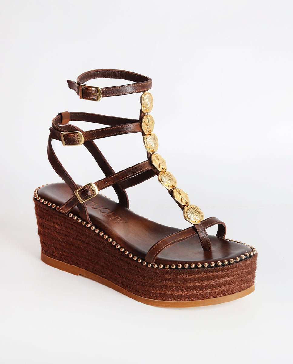 Sandalias Vesta Cuña Choco 7 - cuchy.es