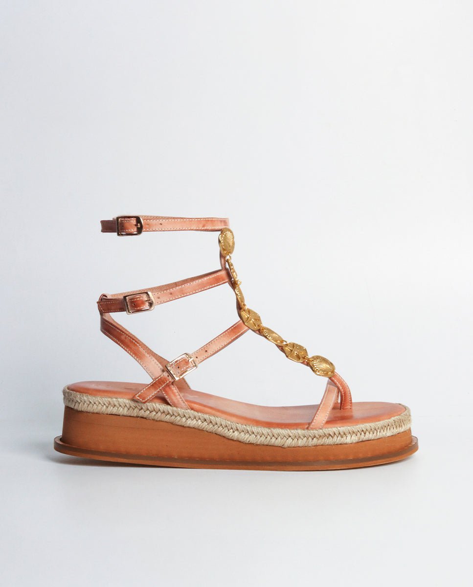 Sandalias Vesta Cuña Natural 4 - cuchy.es