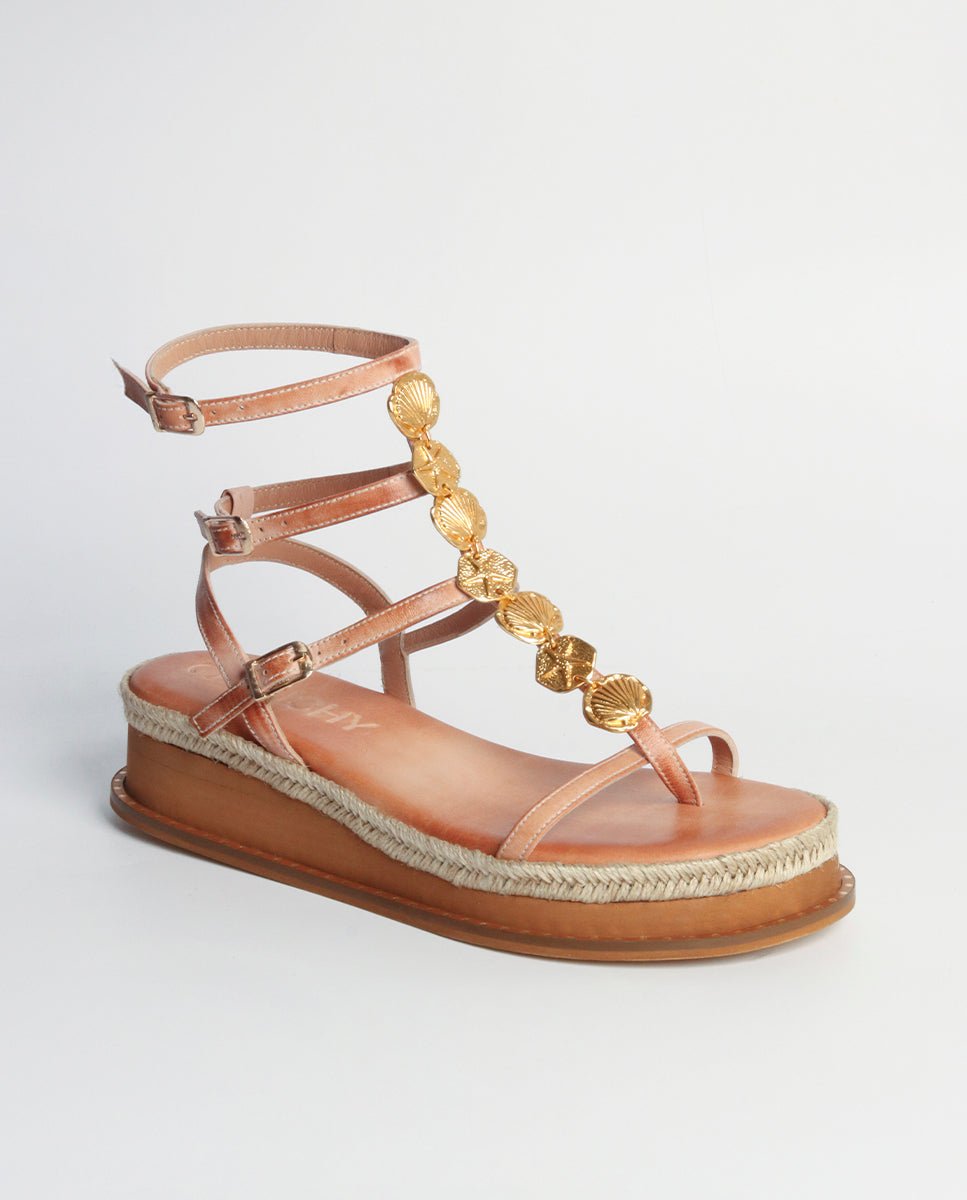 Sandalias Vesta Cuña Natural 4 - cuchy.es