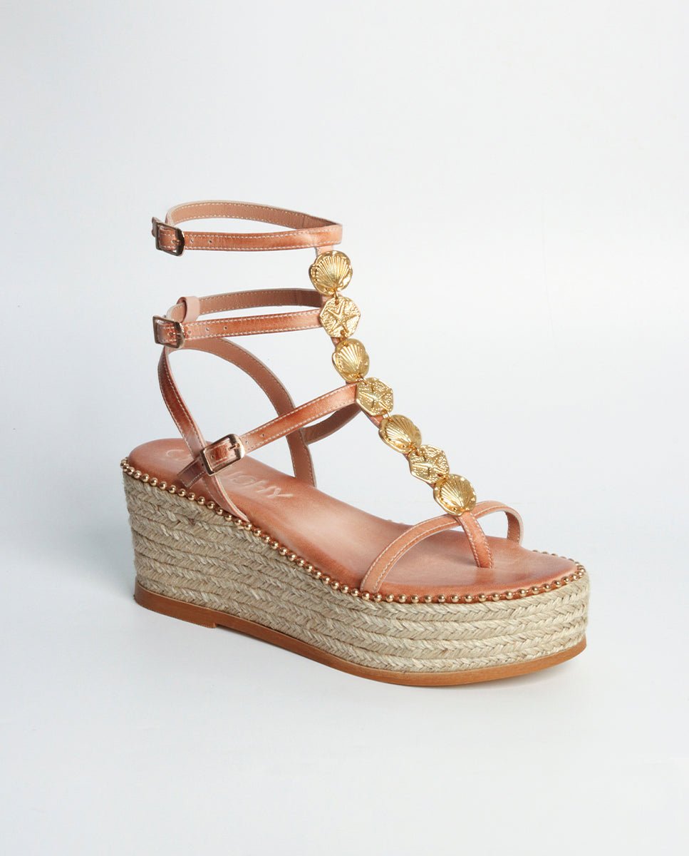 Sandalias Vesta Cuña Natural 7 - cuchy.es