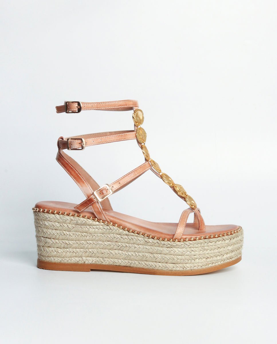 Sandalias Vesta Cuña Natural 7 - cuchy.es