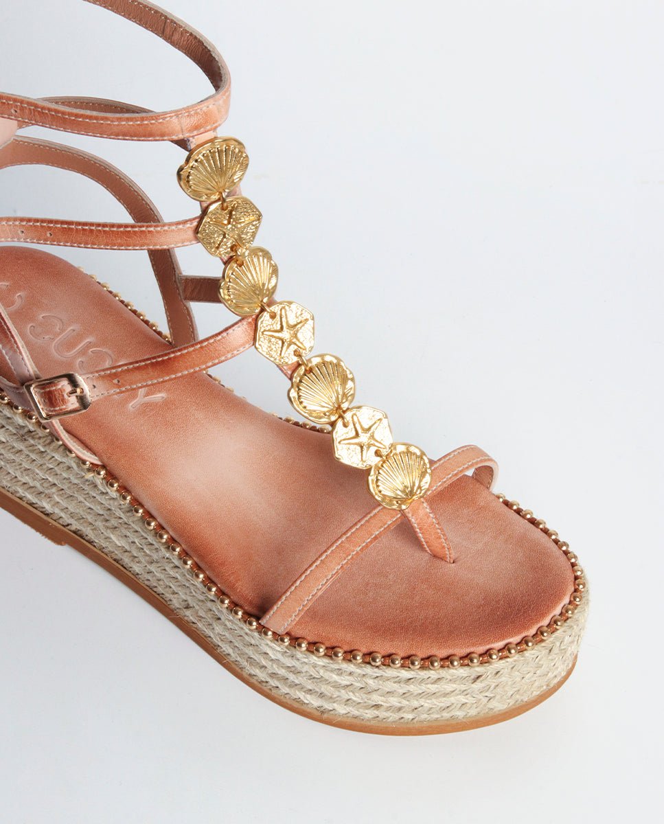 Sandalias Vesta Cuña Natural 7 - cuchy.es