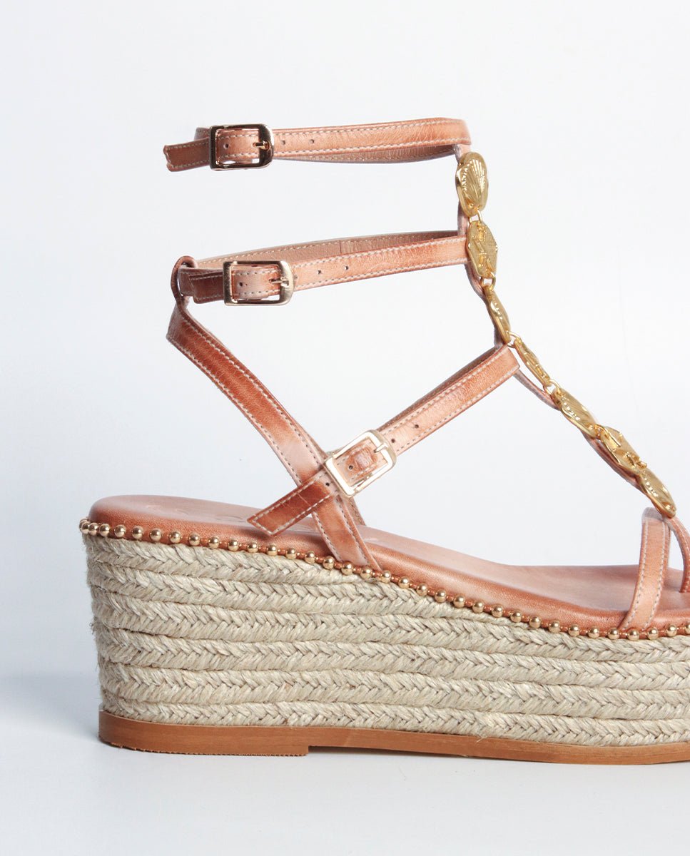 Sandalias Vesta Cuña Natural 7 - cuchy.es