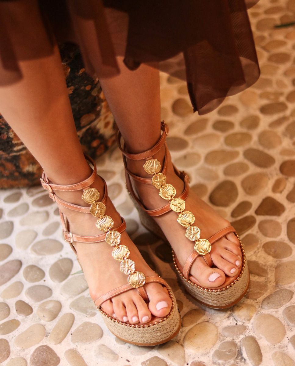 Sandalias Vesta Cuña Natural 7 - cuchy.es
