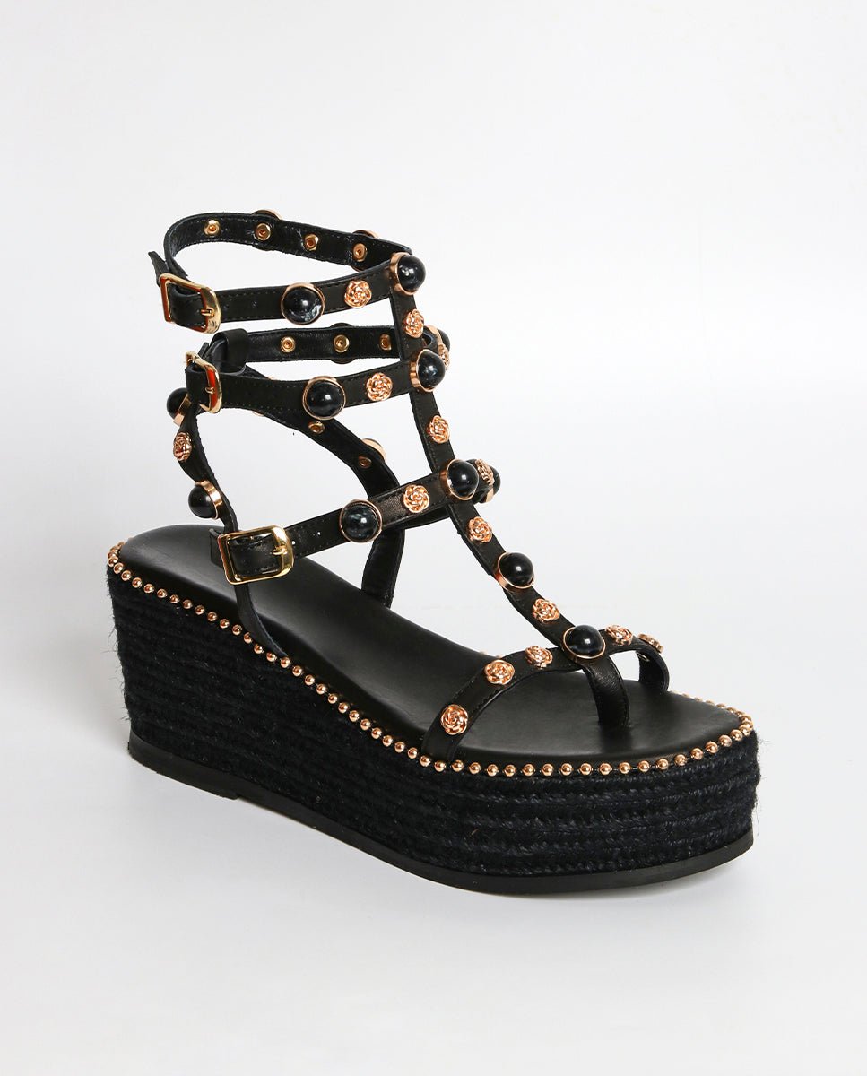 Sandalias Vira Cuña Black 7 - cuchy.es