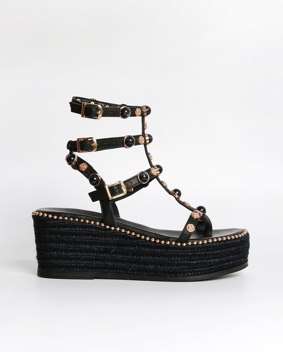 Sandalias Vira Cuña Black 7 - cuchy.es