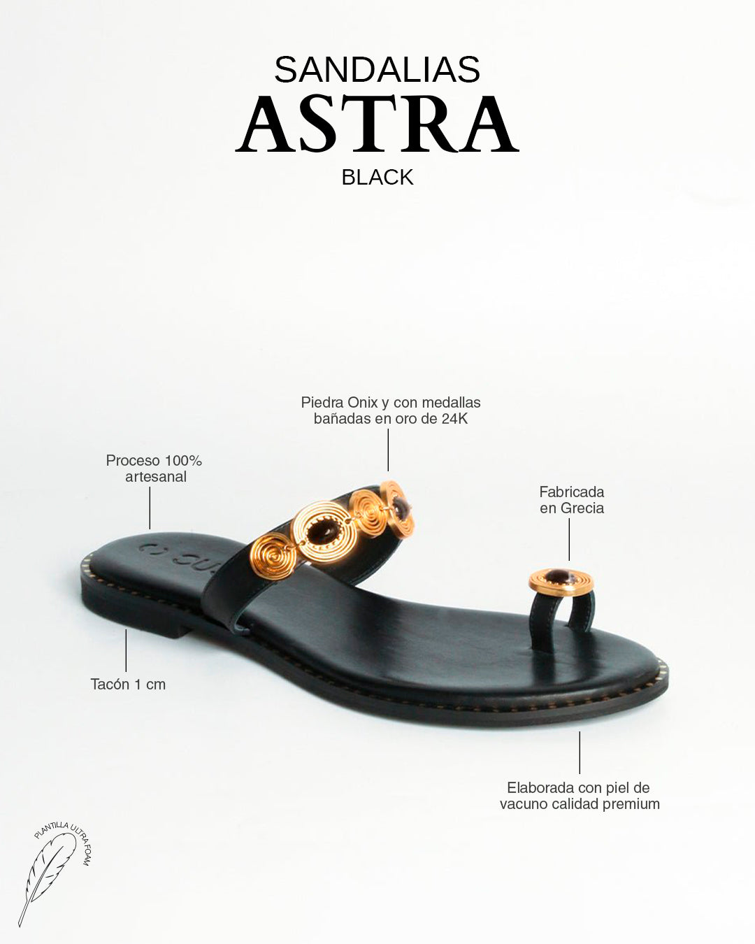 Astra Black Sandals