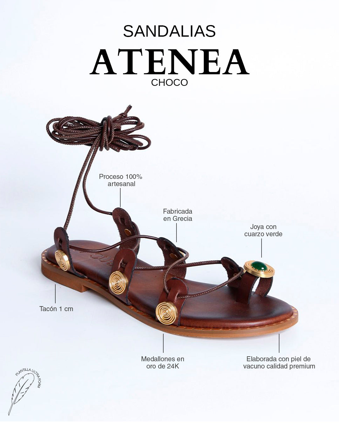 Sandalias Atenea Choco
