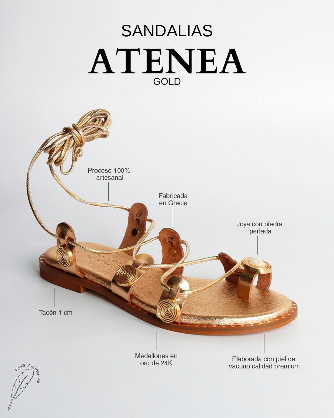 Sandalias Atenea Gold
