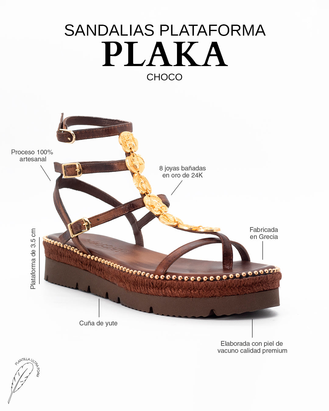 Sandalias Plaka Plataforma Choco