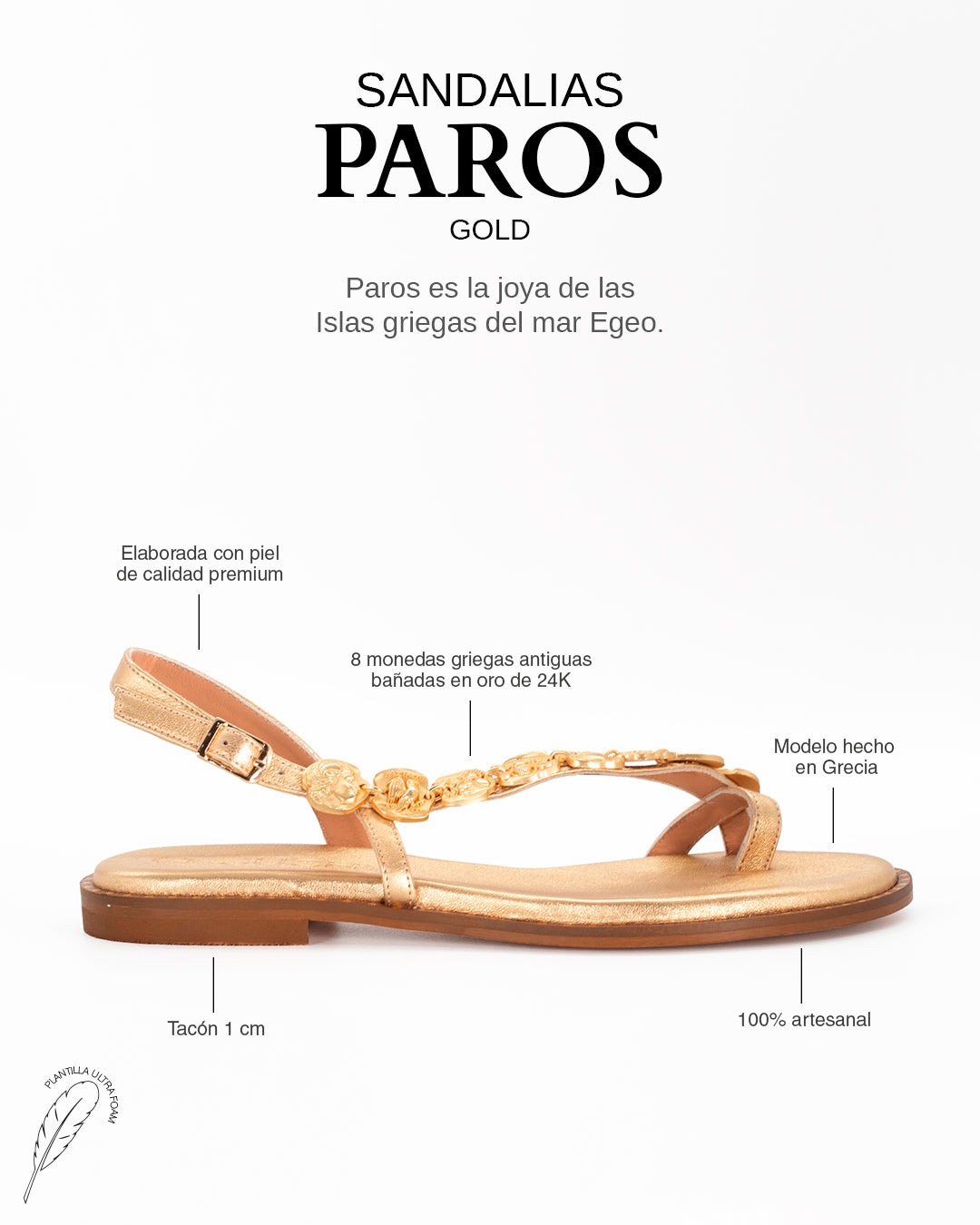 Sandália Paros Gold