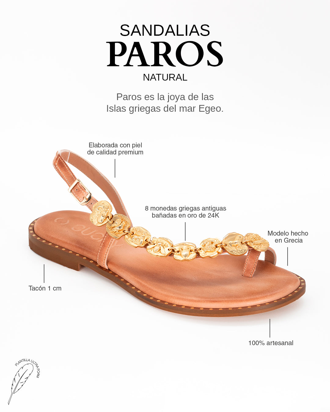 Sandalias Paros Natural