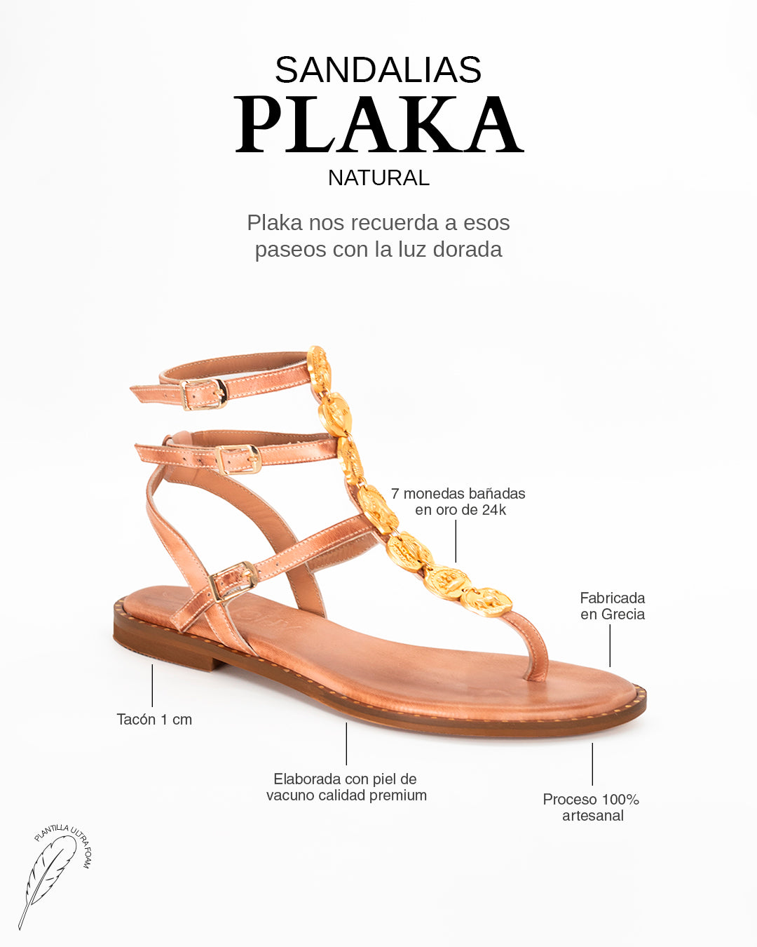 Sandalias Plaka Natural