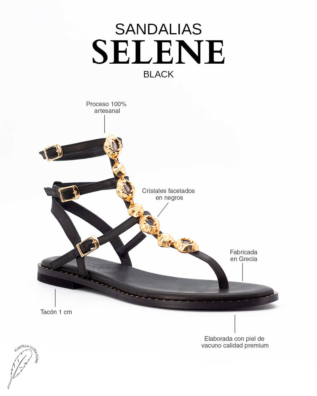 Sandalias Selene Black
