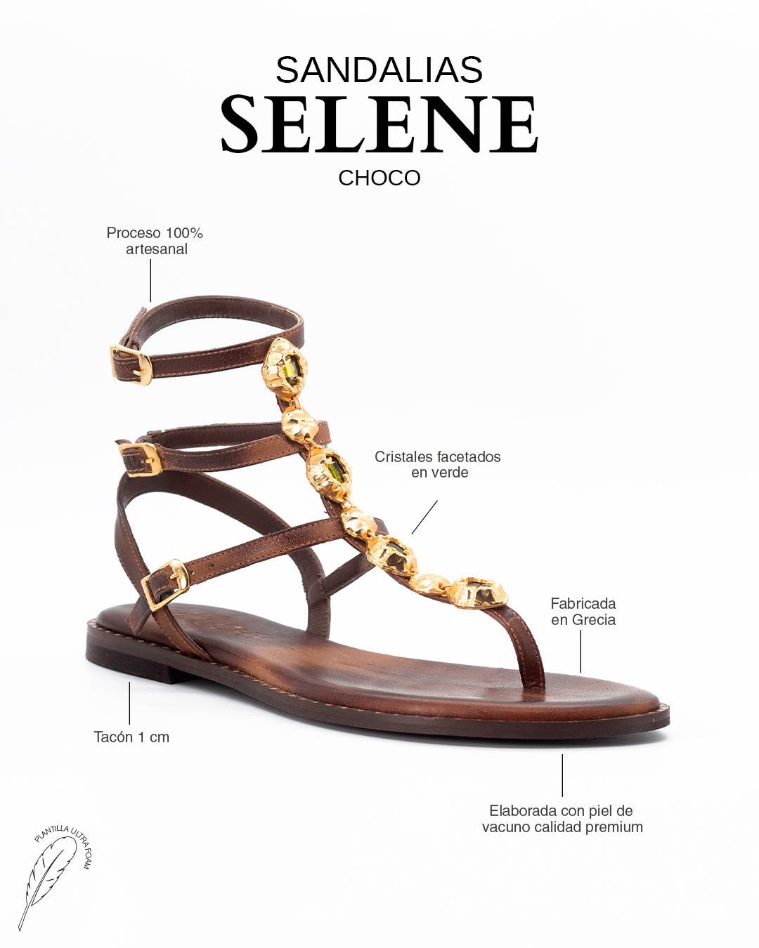 Sandalias Selene Choco