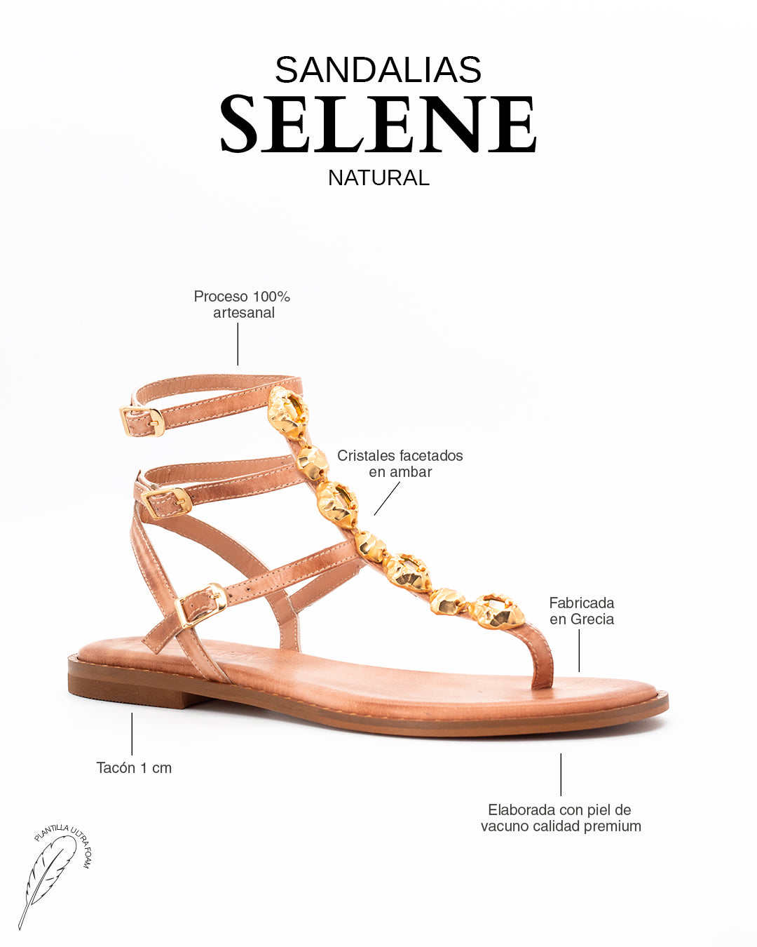 Sandalias Selene Natural