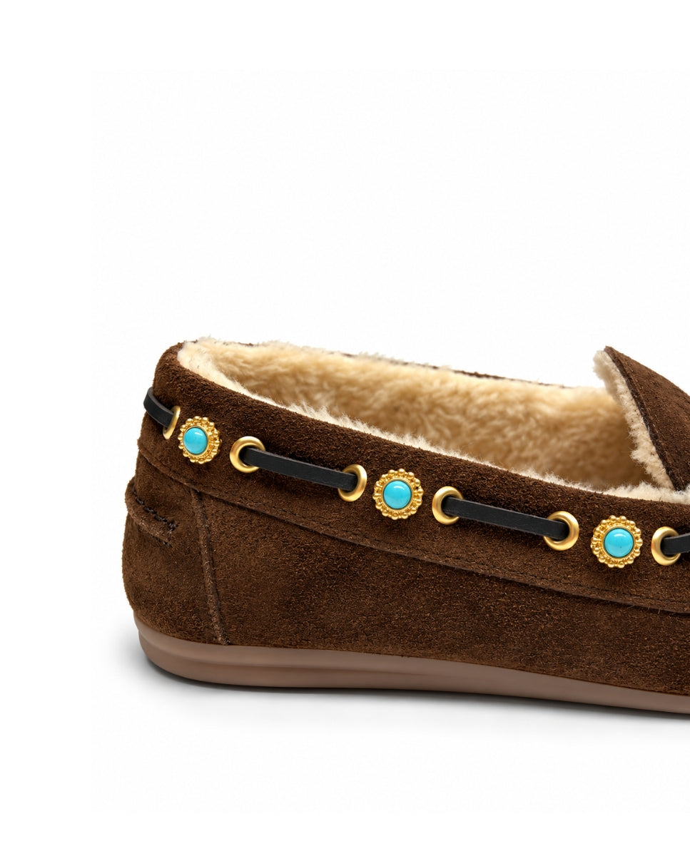 Mocasines Siena Choco Borreguito