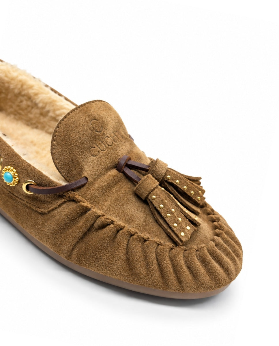 Mocasines Siena Taupe Borreguito
