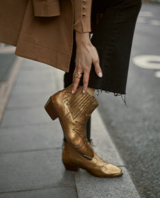 Botines Silvia Metal Gold