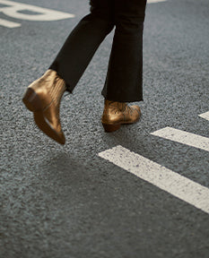 Botines Silvia Metal Gold