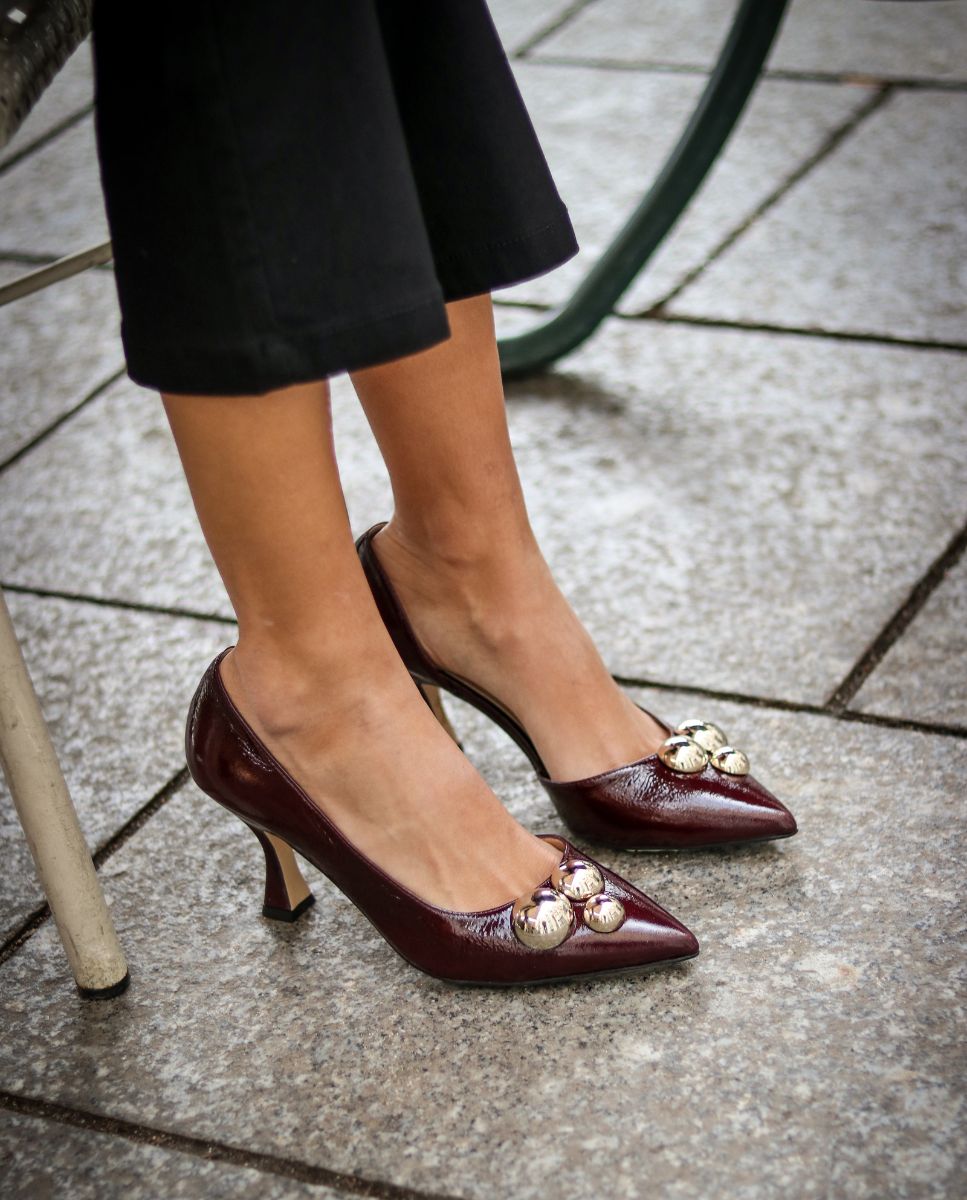 Zapatos de tacón Julieta Burgundy