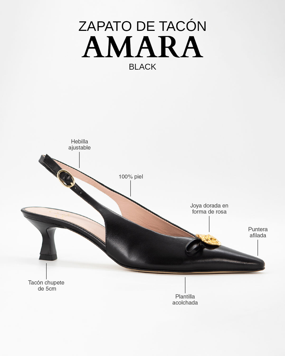 Amara Black High Heels