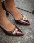 Zapatos de tacón Julieta Burgundy - cuchy.es