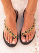 Greek leather sandal | Adrienne Black Platform 