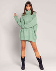 Oversized turtleneck knit sweater | Auro Mint 